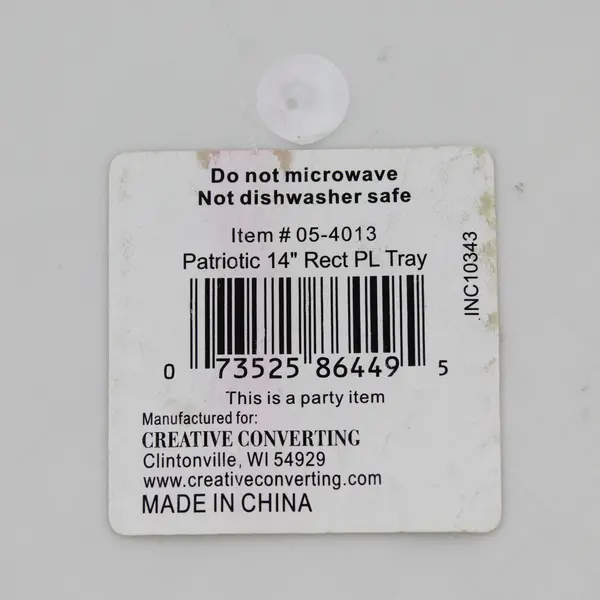 Creative Converting Patriotic 14in Melamine Serving Tray 05-4013