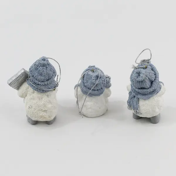 Lot of 3 Encore Snow Buddies Snowman Ornaments