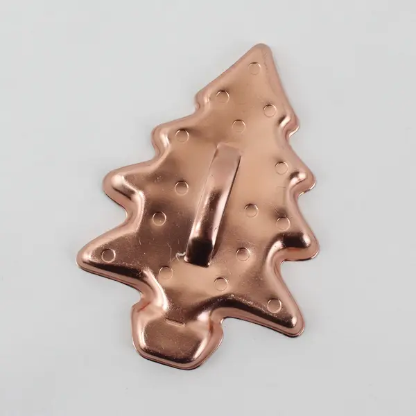 Vintage Copper Cookie Cutters Angel, Tree, Reindeer With Handles Lot of 3