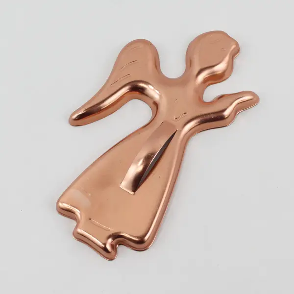 Vintage Copper Cookie Cutters Angel, Tree, Reindeer With Handles Lot of 3