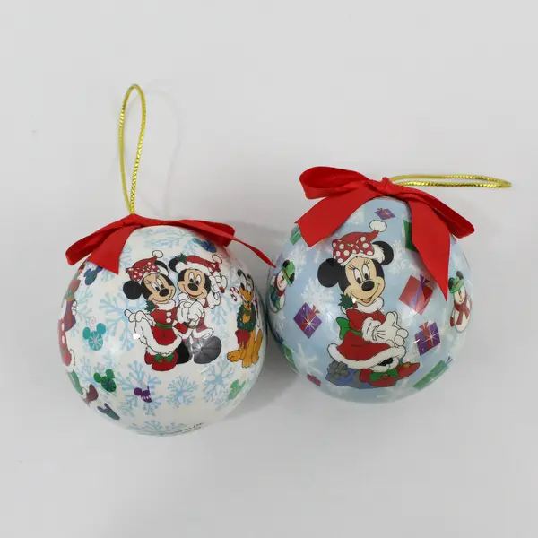 Lot of 6 Disney Character Bauble Christmas Ornaments