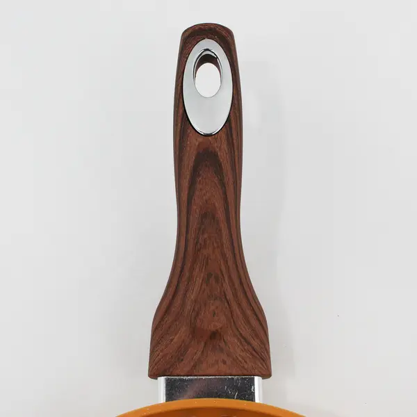 Phantom Chef 8'' Grove Fry Pan Yellow/Orange Non-Stick Wooden Handle Design