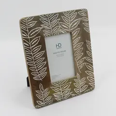 HD Designs Ornate Wooden Leaf Desktop Picture Frame 5.9x3.9in Made in India