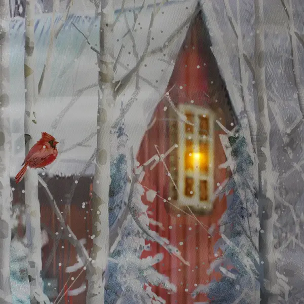 Winter Christmas Snowman Light-Up Hanging Welcome Banner 15.5" x 5 ft
