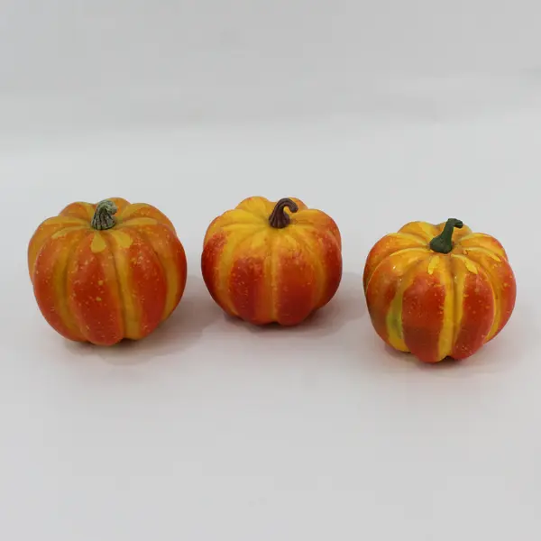 Lot of 6 Small Decorative Orange Faux Pumpkins DIY Craft