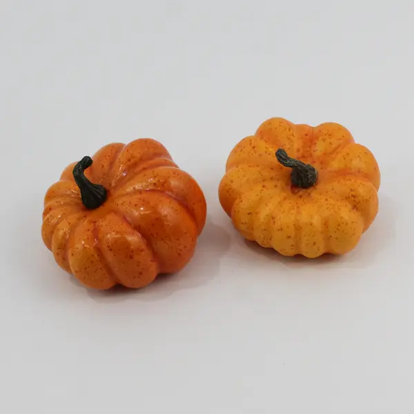 Lot of 6 Small Decorative Orange Faux Pumpkins DIY Craft