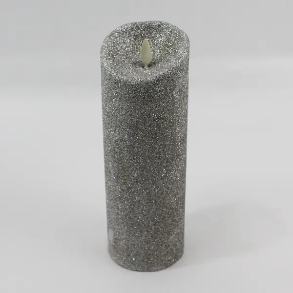 Luminara LU5401 Set of 3 Flameless Silver Glitter Candles Remote