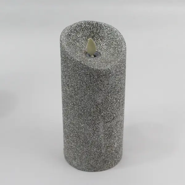 Luminara LU5401 Set of 3 Flameless Silver Glitter Candles Remote