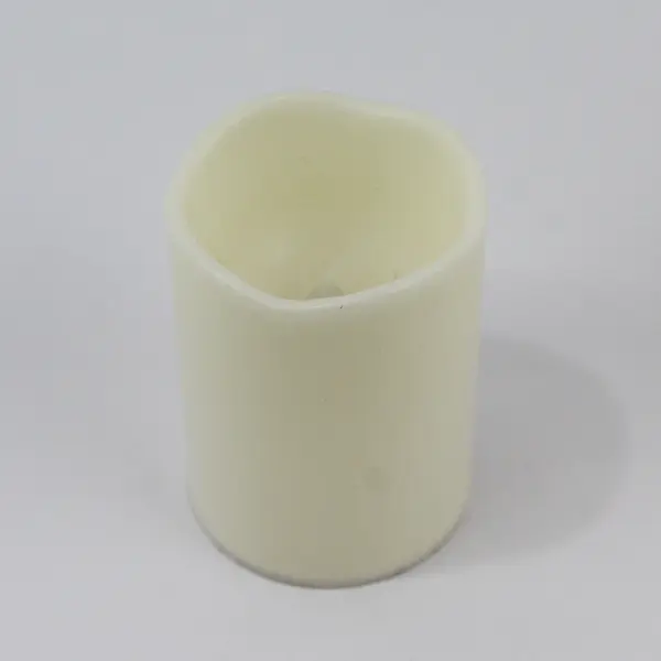 Lot of 5 Battery Operated Cream Color Round Flameless Candles 