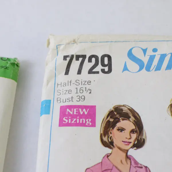 Lot of 3 Vintage Simplicity Sewing Patterns 8348 7729 7795 Half-Size 16.5