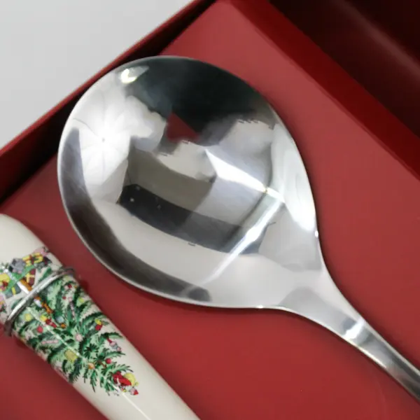 Spode Christmas Tree Salad Serving Servers W/ Box