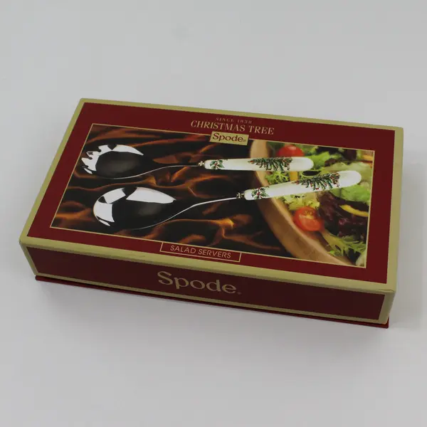 Spode Christmas Tree Salad Serving Servers W/ Box