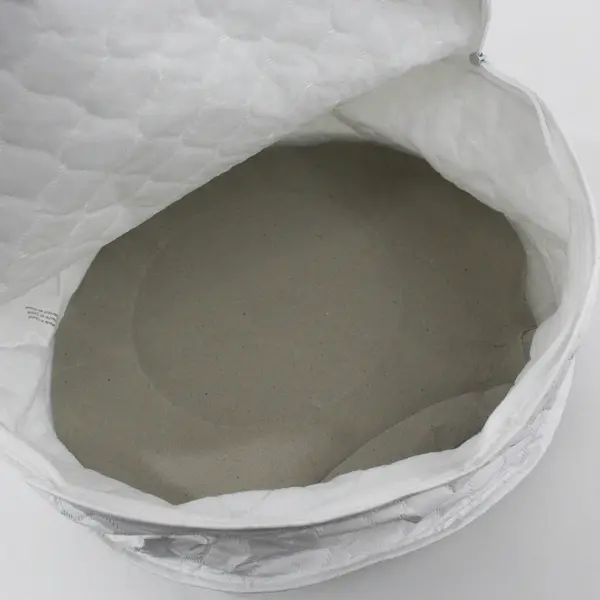 Lot of 4 White Zippered Quilted Vinyl Plate Dish Storage Bags Assorted Sizes
