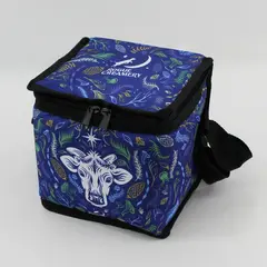 Rogue Creamery Flora The Cow Blue Vinyl Insulated Lunch Bag