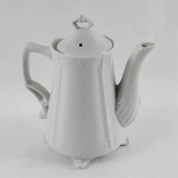 Maryland China White Ceramic Footed Coffee Pot 6.5"