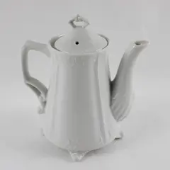 Maryland China White Ceramic Footed Coffee Pot 6.5"