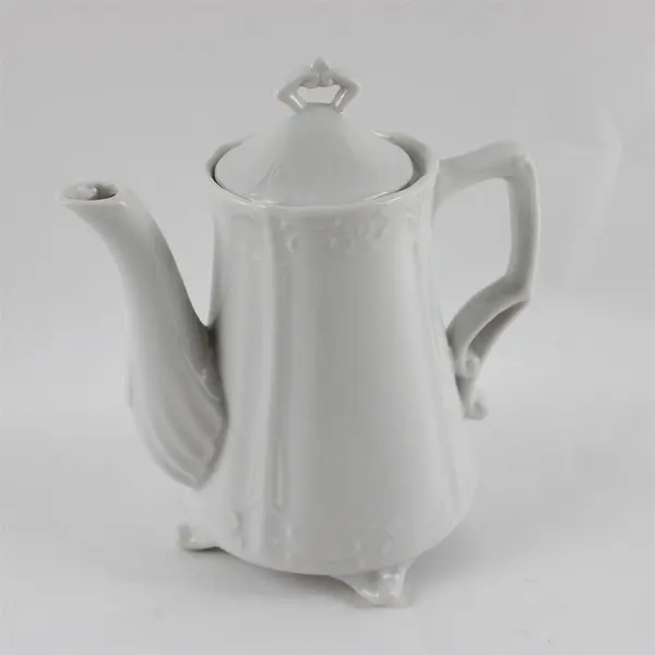 Maryland China White Ceramic Footed Coffee Pot 6.5"