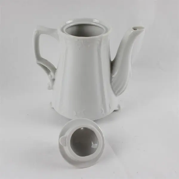 Maryland China White Ceramic Footed Coffee Pot 6.5"