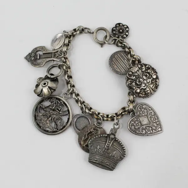 Catherine Popesco Silver-Tone Charm Bracelet 7"