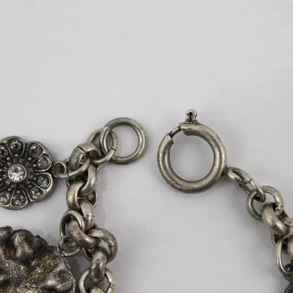 Catherine Popesco Silver-Tone Charm Bracelet 7"