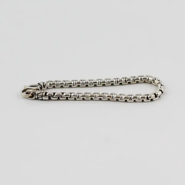 JAI Sterling Silver 5mm Round Box Chain Bracelet 8" 25 Grams