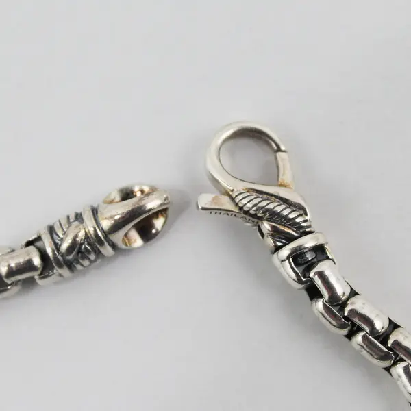 JAI Sterling Silver 5mm Round Box Chain Bracelet 8" 25 Grams