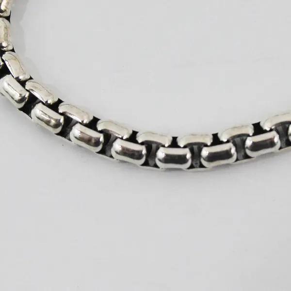 JAI Sterling Silver 5mm Round Box Chain Bracelet 8" 25 Grams