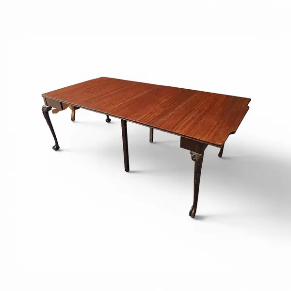 Vintage Queen Anne Style Mahogany Drop Leaf Dining Table - Local Pickup Only