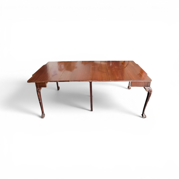 Vintage Queen Anne Style Mahogany Drop Leaf Dining Table - Local Pickup Only