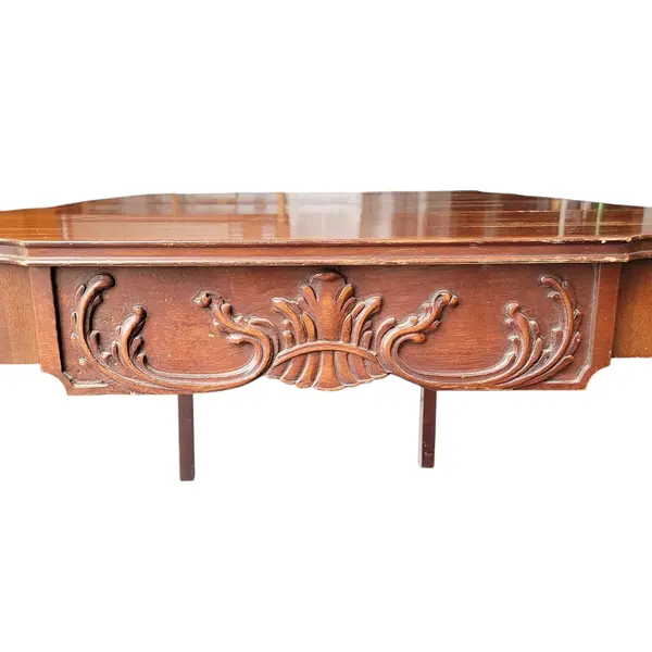 Vintage Queen Anne Style Mahogany Drop Leaf Dining Table - Local Pickup Only