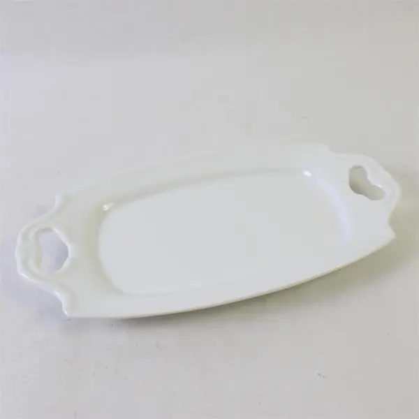 Set of 5 Vintage Freddie G White Ceramic Serving Platter Trays