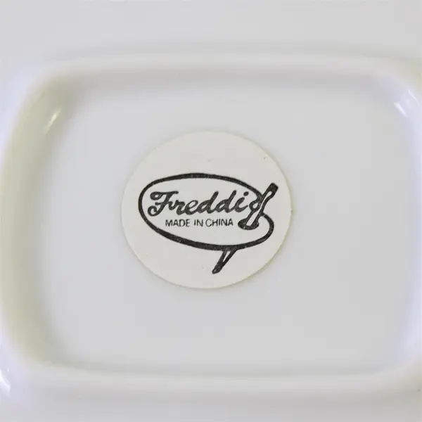 Set of 5 Vintage Freddie G White Ceramic Serving Platter Trays