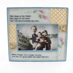 Roman Inc Threads That Bind Blue 4x6 Photo Frame