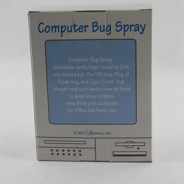 1999 Roman Inc Computer Bug Spray Ornament NIB Vintage Holiday Collectible