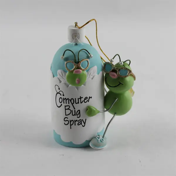1999 Roman Inc Computer Bug Spray Ornament NIB Vintage Holiday Collectible