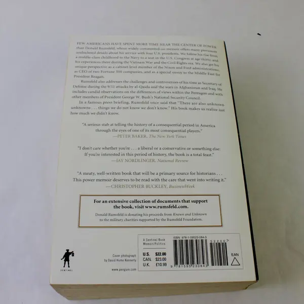 Known and Unknown: A Memoir - Paperback By Rumsfeld, Donald - GOOD
