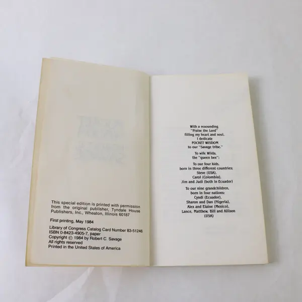 Pocket Wisdom 777 Golden Nuggets Paperback Robert C. Savage Good