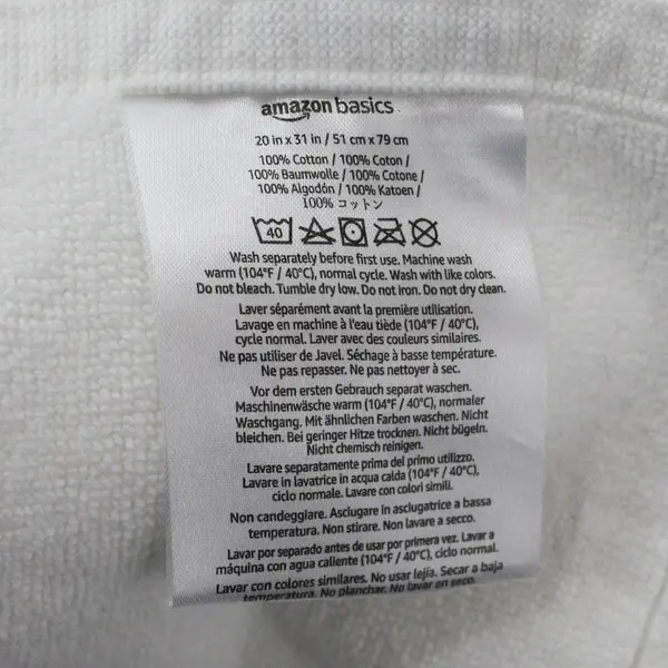Lot of 2 Pottery Barn Gray Cotton Bath Towel & Amazon Basics White Bath Mat