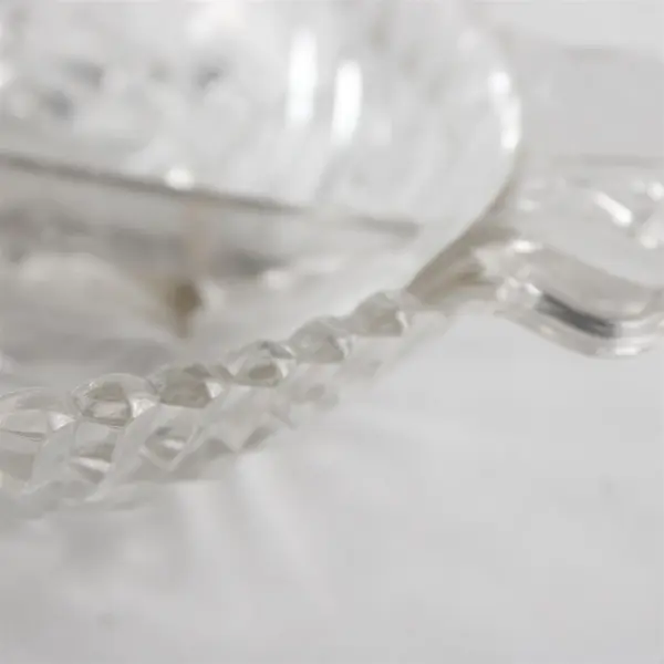 60's Vintage Anchor Hocking Stars and Bars Pattern Divided Glass Relish Dish
