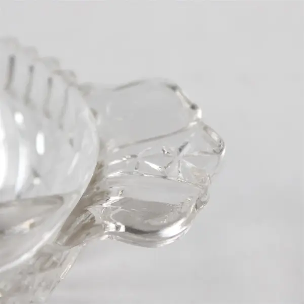 60's Vintage Anchor Hocking Stars and Bars Pattern Divided Glass Relish Dish