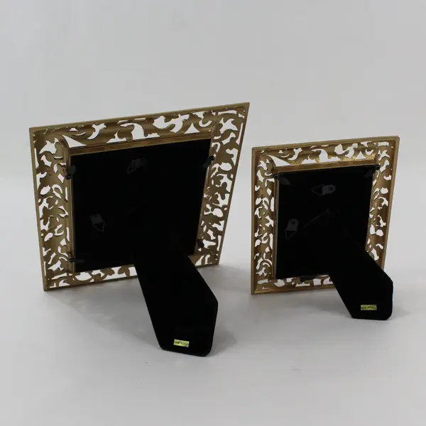 Set of 2 Six Trees Ornate Matching Gold-Tone Standing Photo Frame