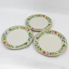 Set of 3 Sakura Majesticware Stoneware SPRING VALLEY  Dinner Plates Sue Zipkin