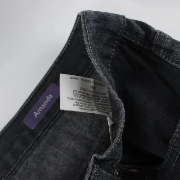 Gloria Vanderbilt Amanda Gray Classic Fit Mid-Rise Short Jeans Size 16W