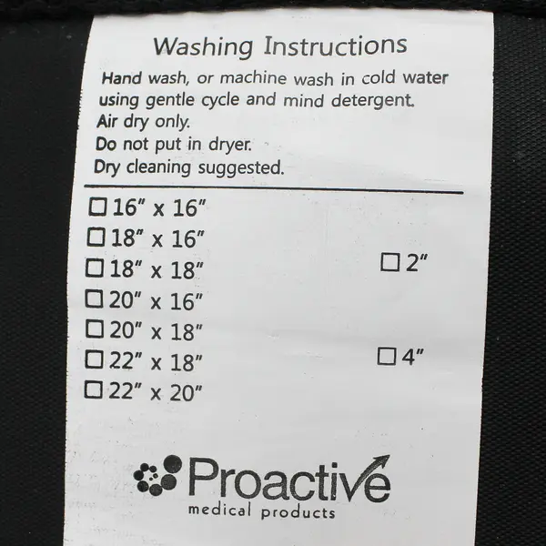 Proactive Medical Products Square Wheelchair Cushion 18" x 18"