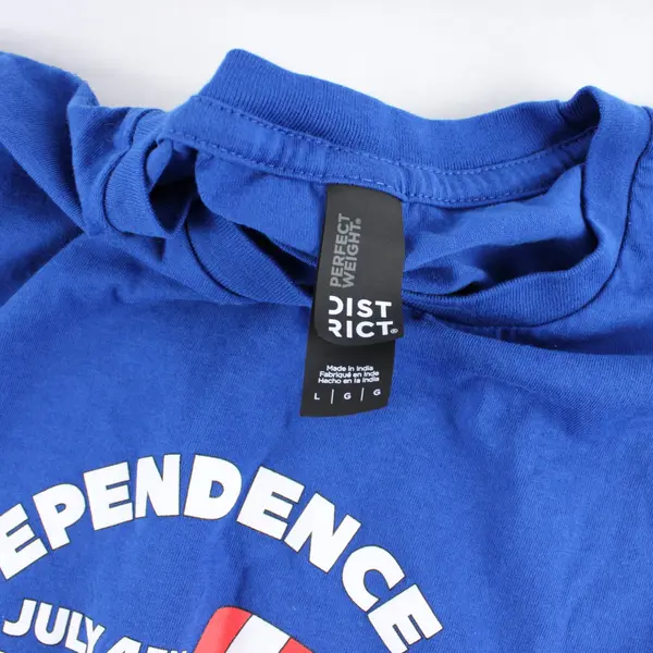 District Champoeg State Park Indep Day Half Marathon Blue Adult L T-Shirt