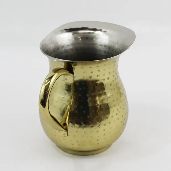 Gold-Tone Stainless Steel Bell Pitcher 6.5" Tall
