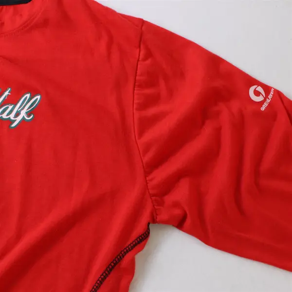 Greenlayer Red Long-Sleeved Holiday Half Marathon Graphic T-Shirt Adult M