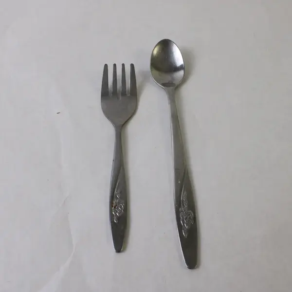 Vintage The First Years Evenflo Baby Fork Spoon Set