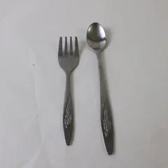 Vintage The First Years Evenflo Baby Fork Spoon Set