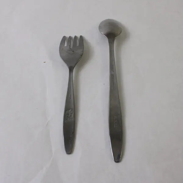Vintage The First Years Evenflo Baby Fork Spoon Set